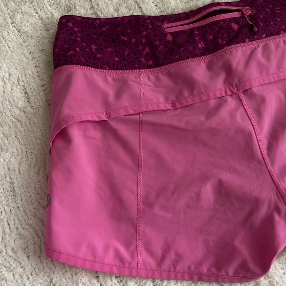Lululemon Speed Short Pink Paradise Geo Regal Plum Multi size 6